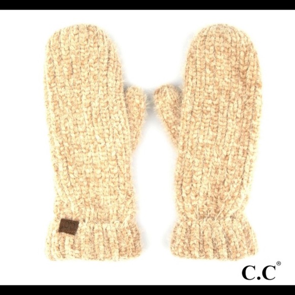 C.C Accessories - C.C chenille mittens with soft lining